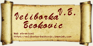 Veliborka Beoković vizit kartica